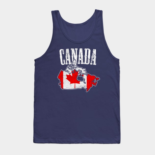 Canada Flag / Map Tank Top by EddieBalevo